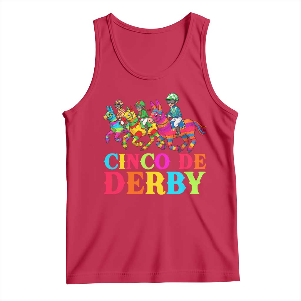 Cinco De Derby Tank Top Funny Mexican Derby Pinata Horse Race
