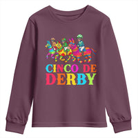 Cinco De Derby Youth Sweatshirt Funny Mexican Derby Pinata Horse Race