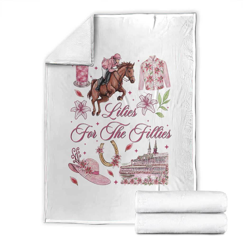 Derby Horse Racing Day Throw Blanket Lilies For The Fillies Stargazer Lily Flower