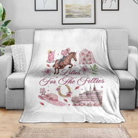 Derby Horse Racing Day Throw Blanket Lilies For The Fillies Stargazer Lily Flower