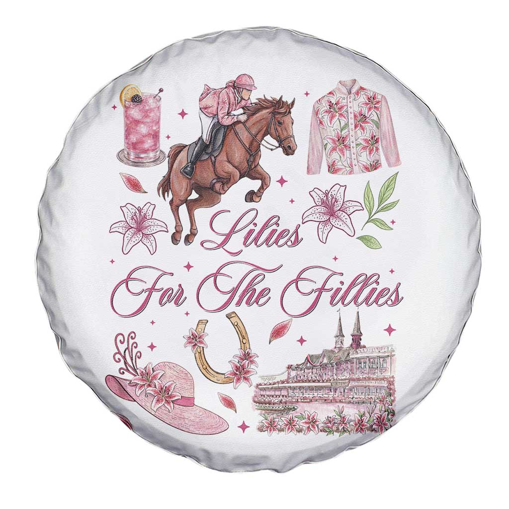 Derby Horse Racing Day Spare Tire Cover Lilies For The Fillies Stargazer Lily Flower