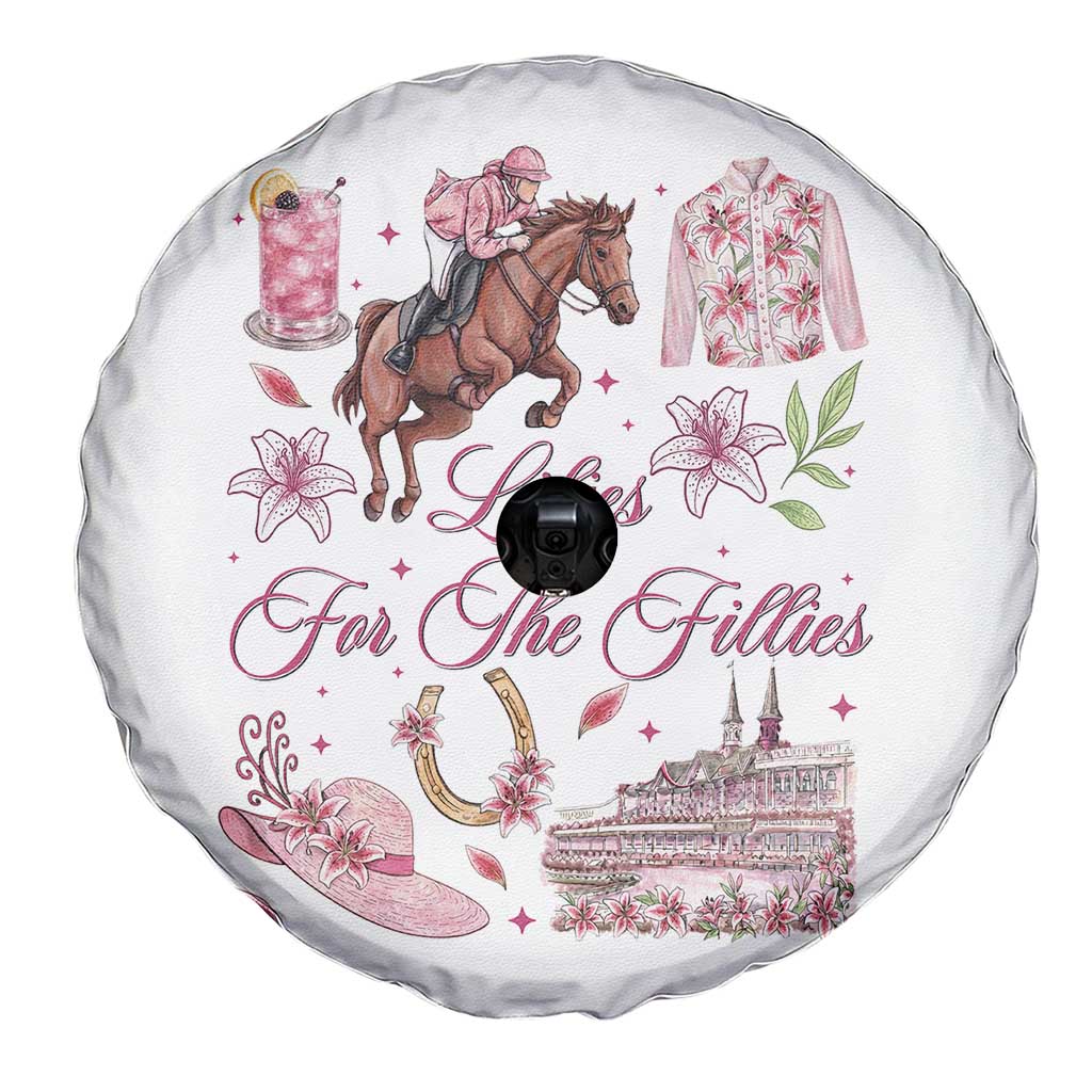 Derby Horse Racing Day Spare Tire Cover Lilies For The Fillies Stargazer Lily Flower