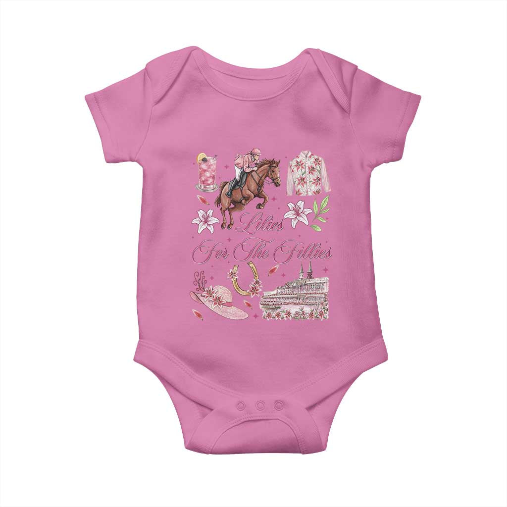 Derby Horse Racing Day Baby Onesie Lilies For The Fillies Stargazer Lily Flower