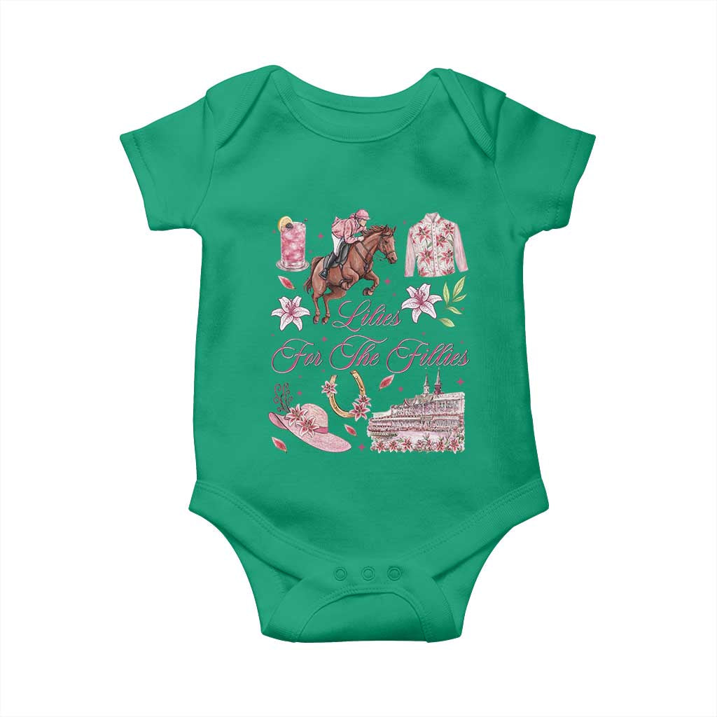 Derby Horse Racing Day Baby Onesie Lilies For The Fillies Stargazer Lily Flower