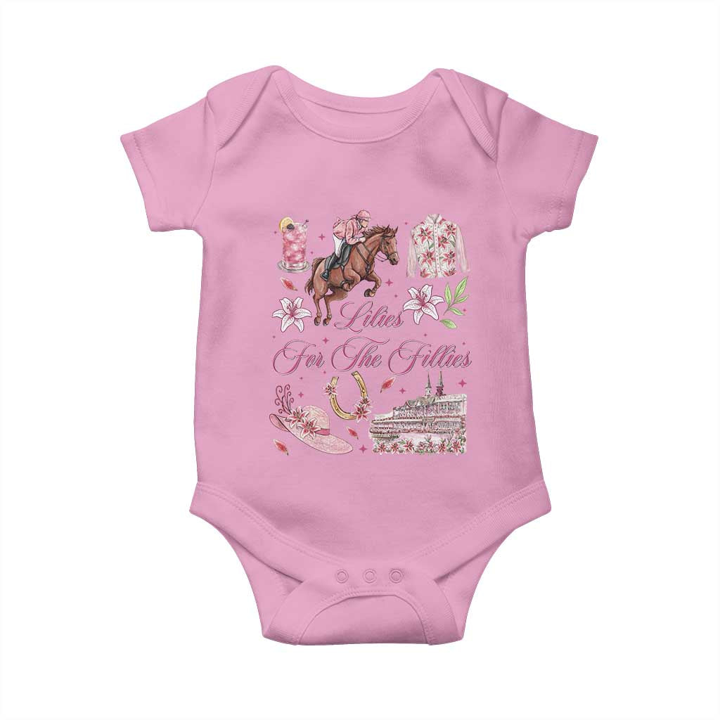 Derby Horse Racing Day Baby Onesie Lilies For The Fillies Stargazer Lily Flower