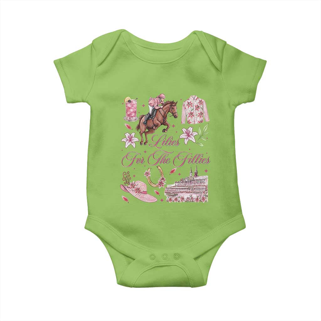 Derby Horse Racing Day Baby Onesie Lilies For The Fillies Stargazer Lily Flower