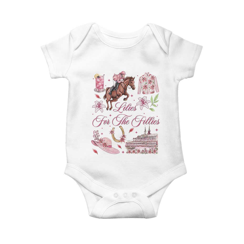 Derby Horse Racing Day Baby Onesie Lilies For The Fillies Stargazer Lily Flower