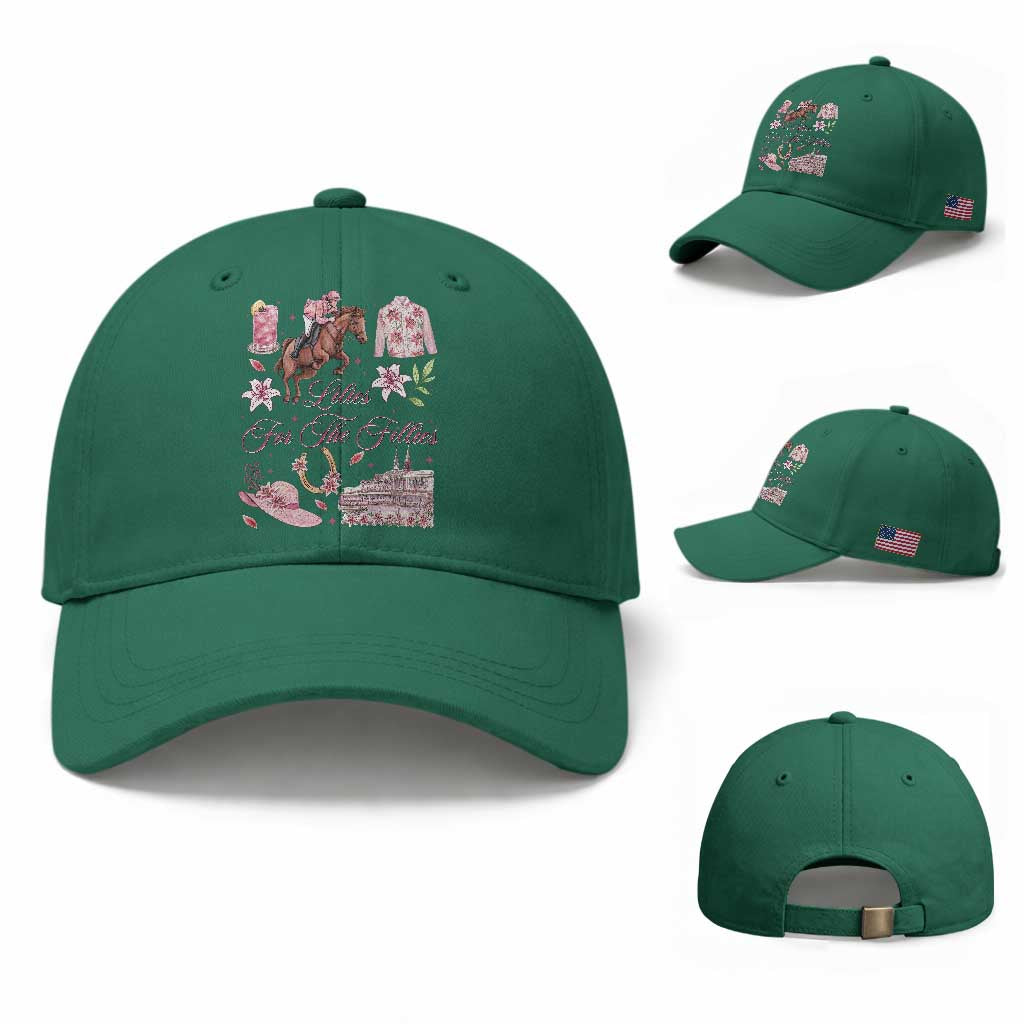 Derby Horse Racing Day Baseball Cap Lilies For The Fillies Stargazer Lily Flower