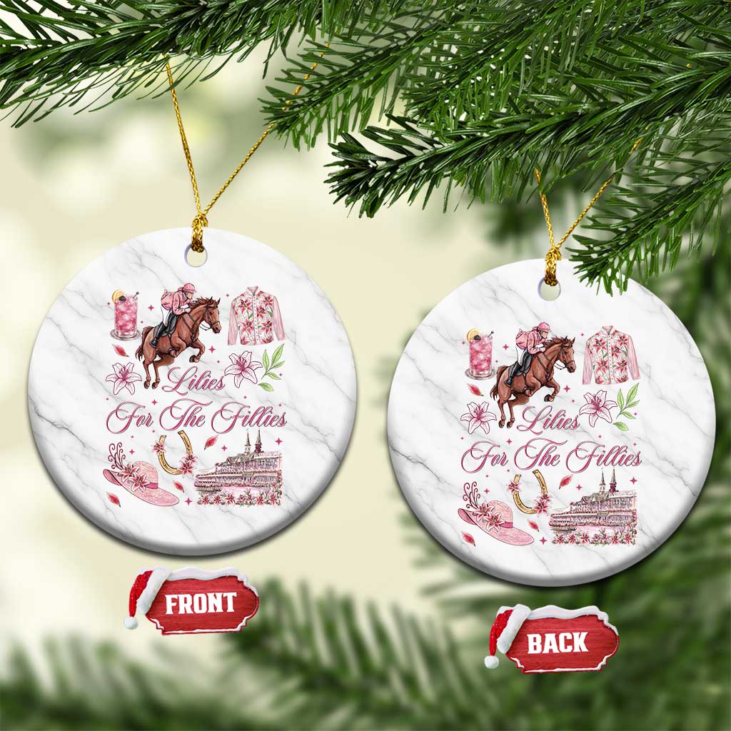 Derby Horse Racing Day Ceramic Ornament Lilies For The Fillies Stargazer Lily Flower