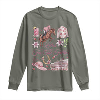 Derby Horse Racing Day Long Sleeve Shirt Lilies For The Fillies Stargazer Lily Flower
