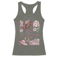 Derby Horse Racing Day Racerback Tank Top Lilies For The Fillies Stargazer Lily Flower