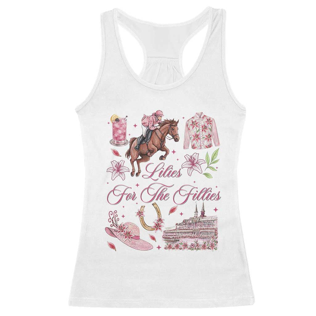 Derby Horse Racing Day Racerback Tank Top Lilies For The Fillies Stargazer Lily Flower