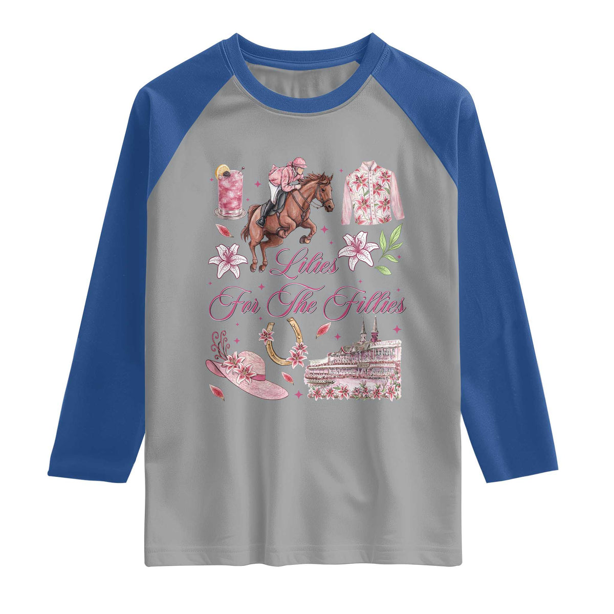 Derby Horse Racing Day Raglan Shirt Lilies For The Fillies Stargazer Lily Flower