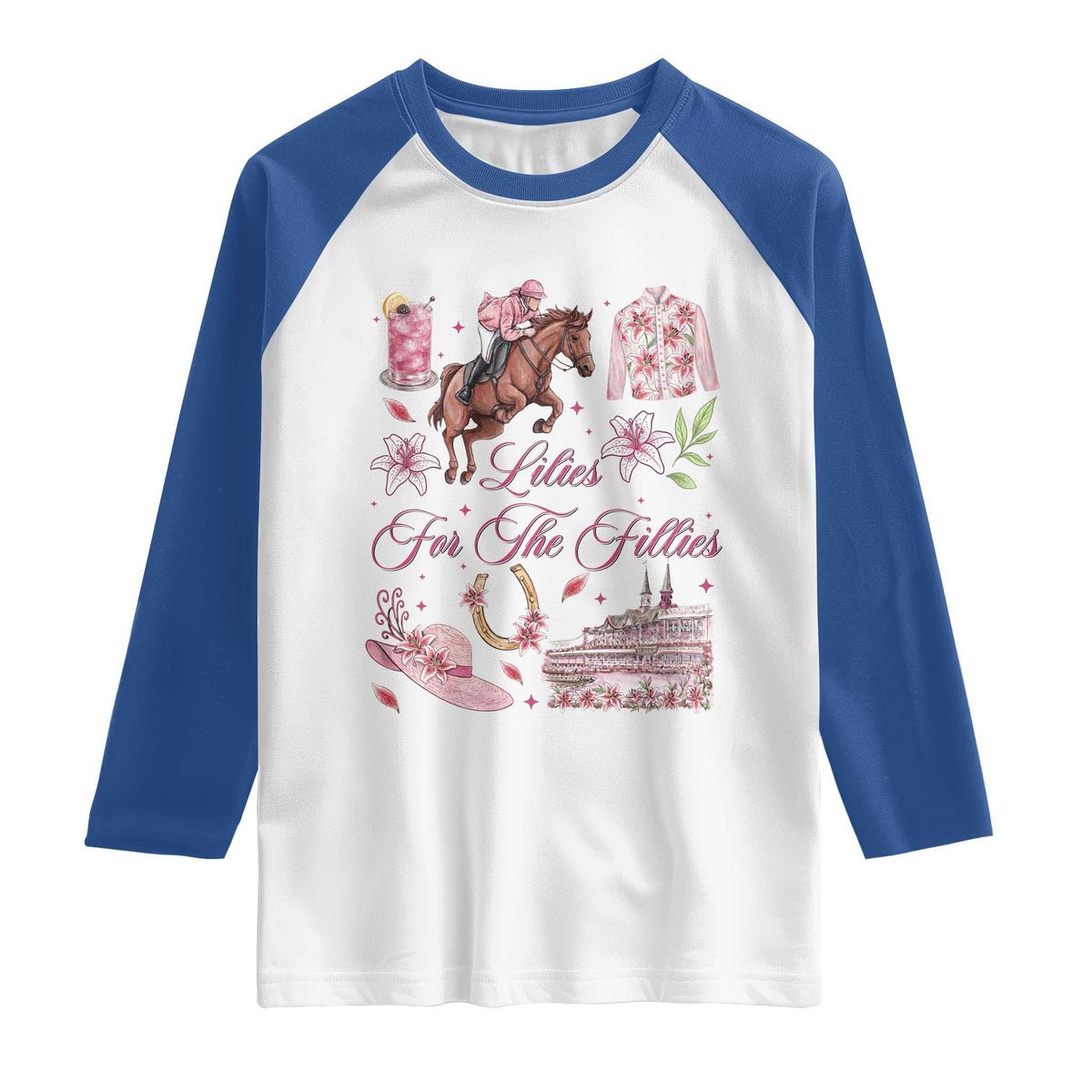 Derby Horse Racing Day Raglan Shirt Lilies For The Fillies Stargazer Lily Flower