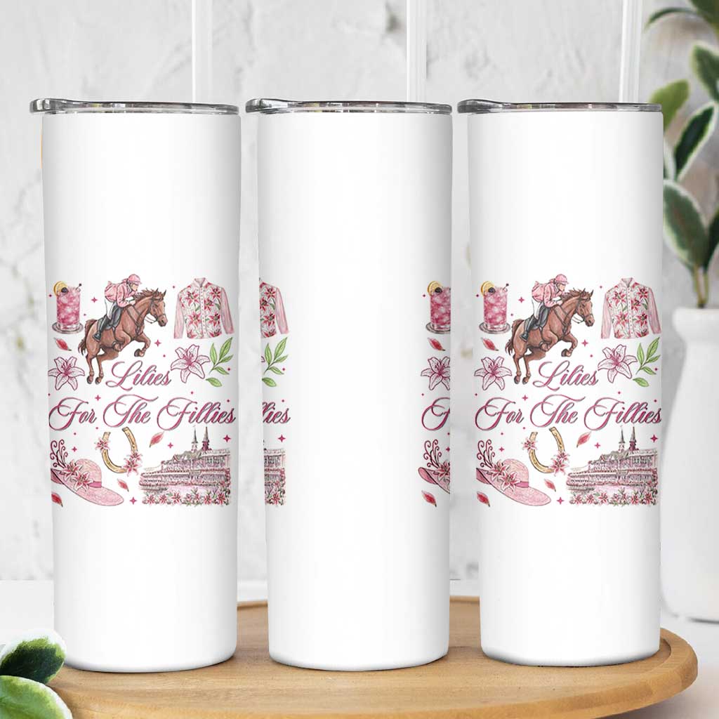 Derby Horse Racing Day Skinny Tumbler Lilies For The Fillies Stargazer Lily Flower