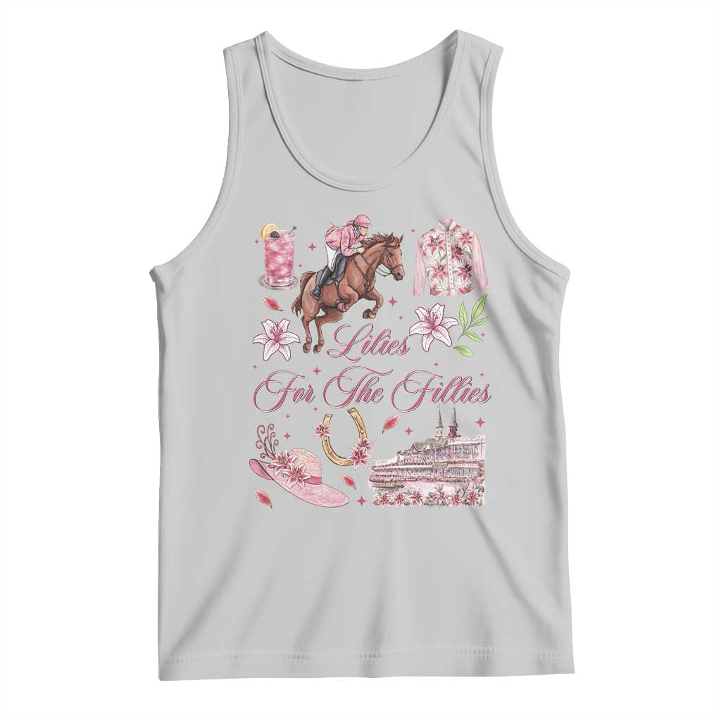 Derby Horse Racing Day Tank Top Lilies For The Fillies Stargazer Lily Flower