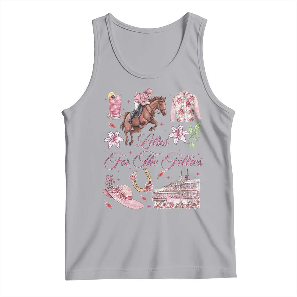 Derby Horse Racing Day Tank Top Lilies For The Fillies Stargazer Lily Flower