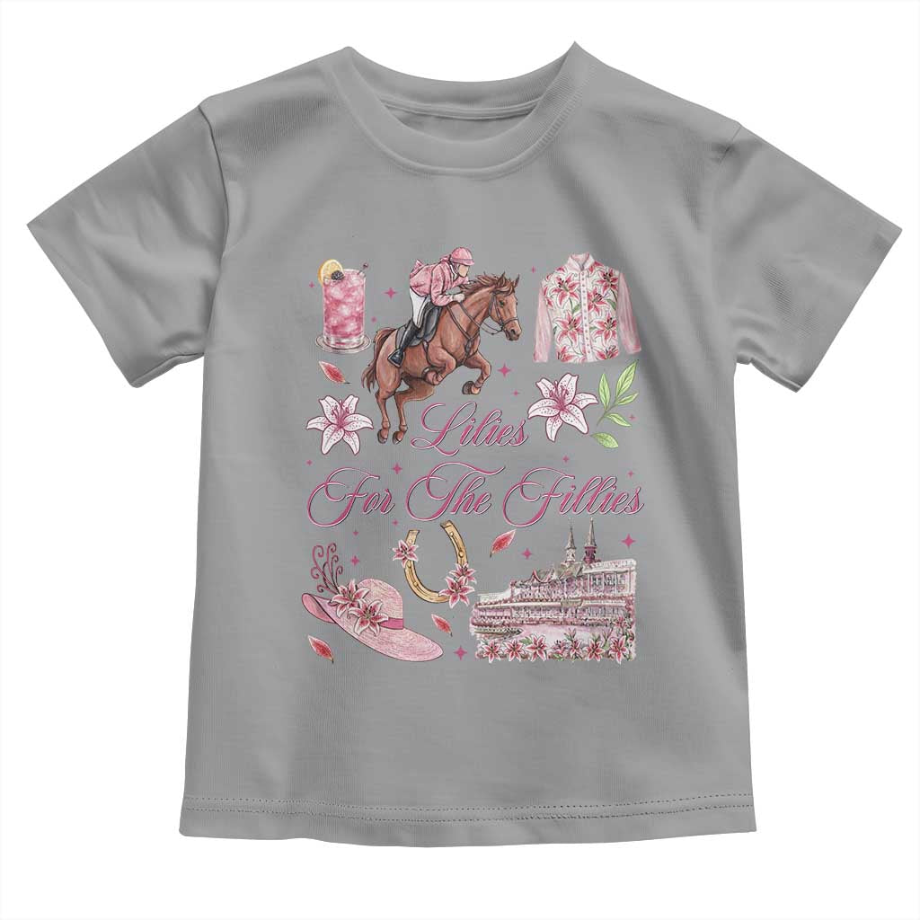 Derby Horse Racing Day Toddler T Shirt Lilies For The Fillies Stargazer Lily Flower