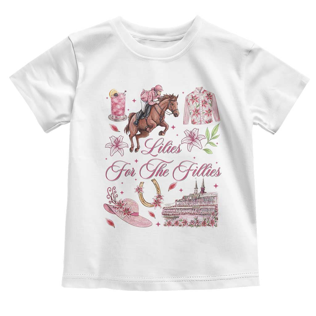 Derby Horse Racing Day Toddler T Shirt Lilies For The Fillies Stargazer Lily Flower