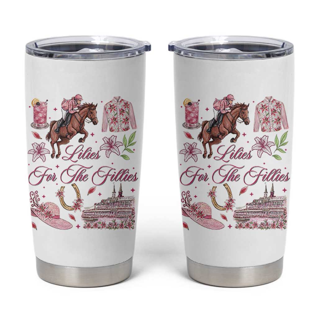 Derby Horse Racing Day Tumbler Cup Lilies For The Fillies Stargazer Lily Flower