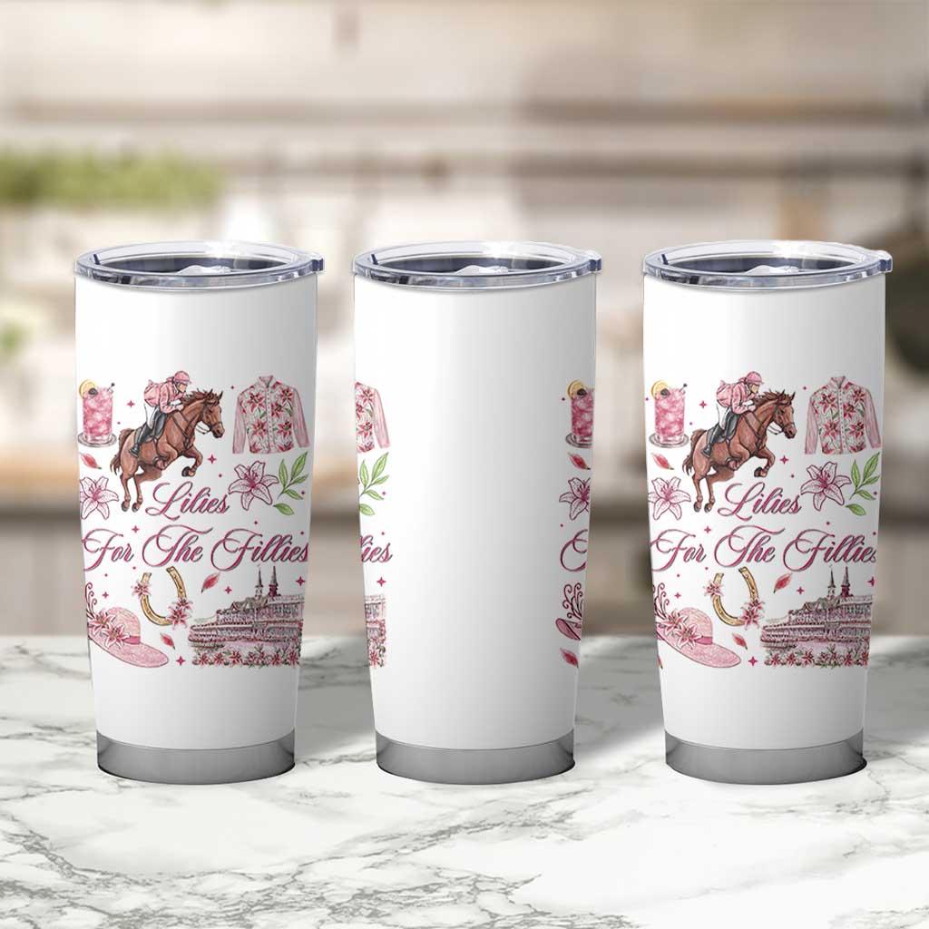 Derby Horse Racing Day Tumbler Cup Lilies For The Fillies Stargazer Lily Flower