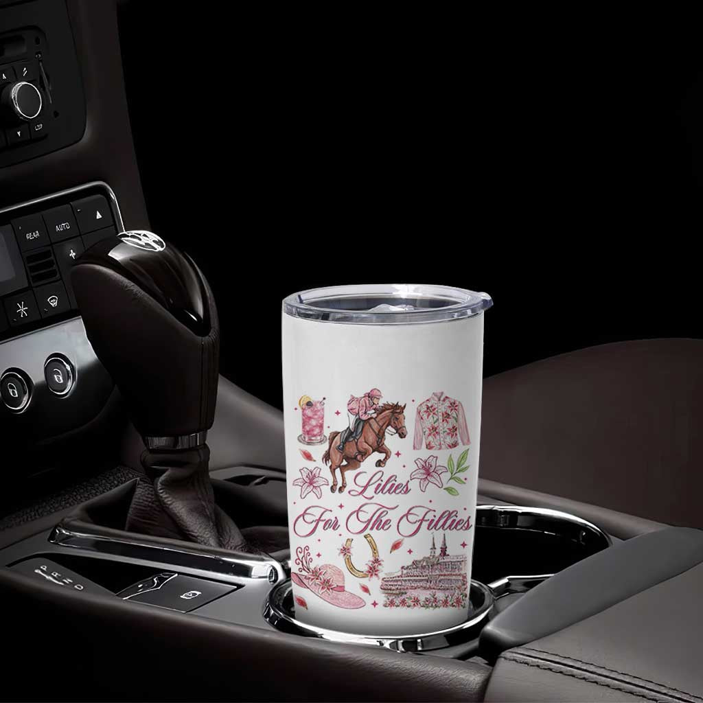 Derby Horse Racing Day Tumbler Cup Lilies For The Fillies Stargazer Lily Flower