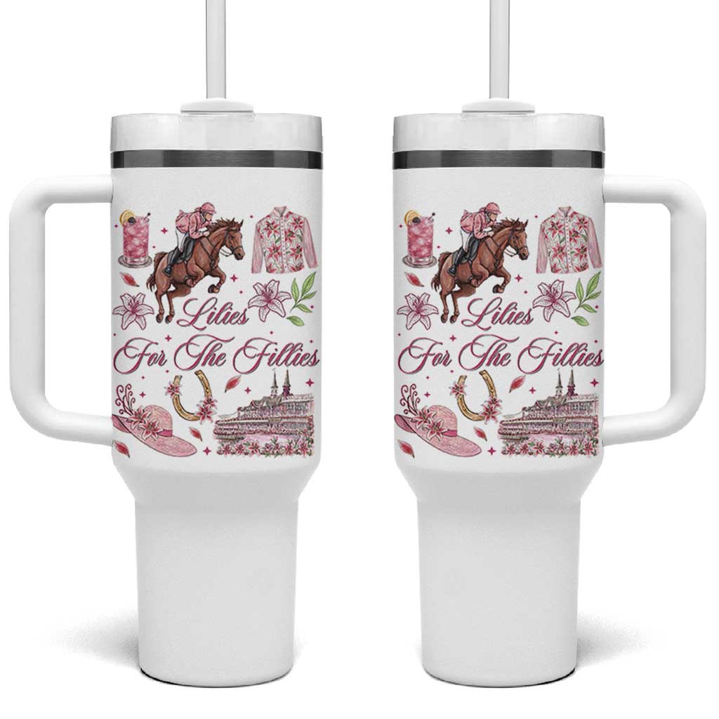 Derby Horse Racing Day Tumbler With Handle Lilies For The Fillies Stargazer Lily Flower