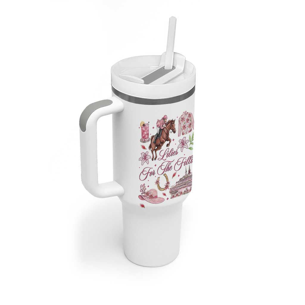 Derby Horse Racing Day Tumbler With Handle Lilies For The Fillies Stargazer Lily Flower