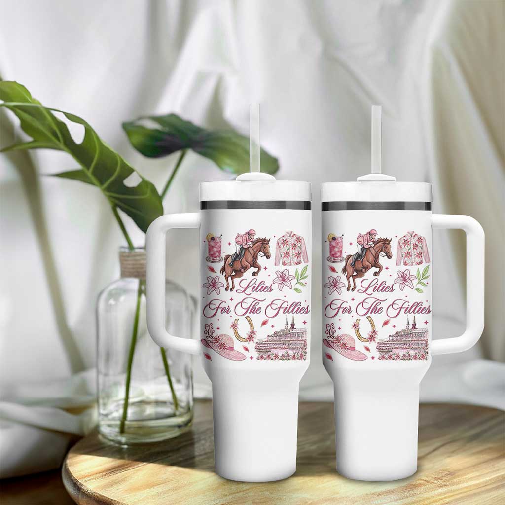 Derby Horse Racing Day Tumbler With Handle Lilies For The Fillies Stargazer Lily Flower
