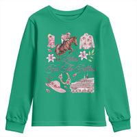 Derby Horse Racing Day Youth Sweatshirt Lilies For The Fillies Stargazer Lily Flower