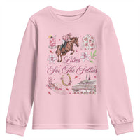 Derby Horse Racing Day Youth Sweatshirt Lilies For The Fillies Stargazer Lily Flower