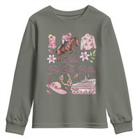 Derby Horse Racing Day Youth Sweatshirt Lilies For The Fillies Stargazer Lily Flower