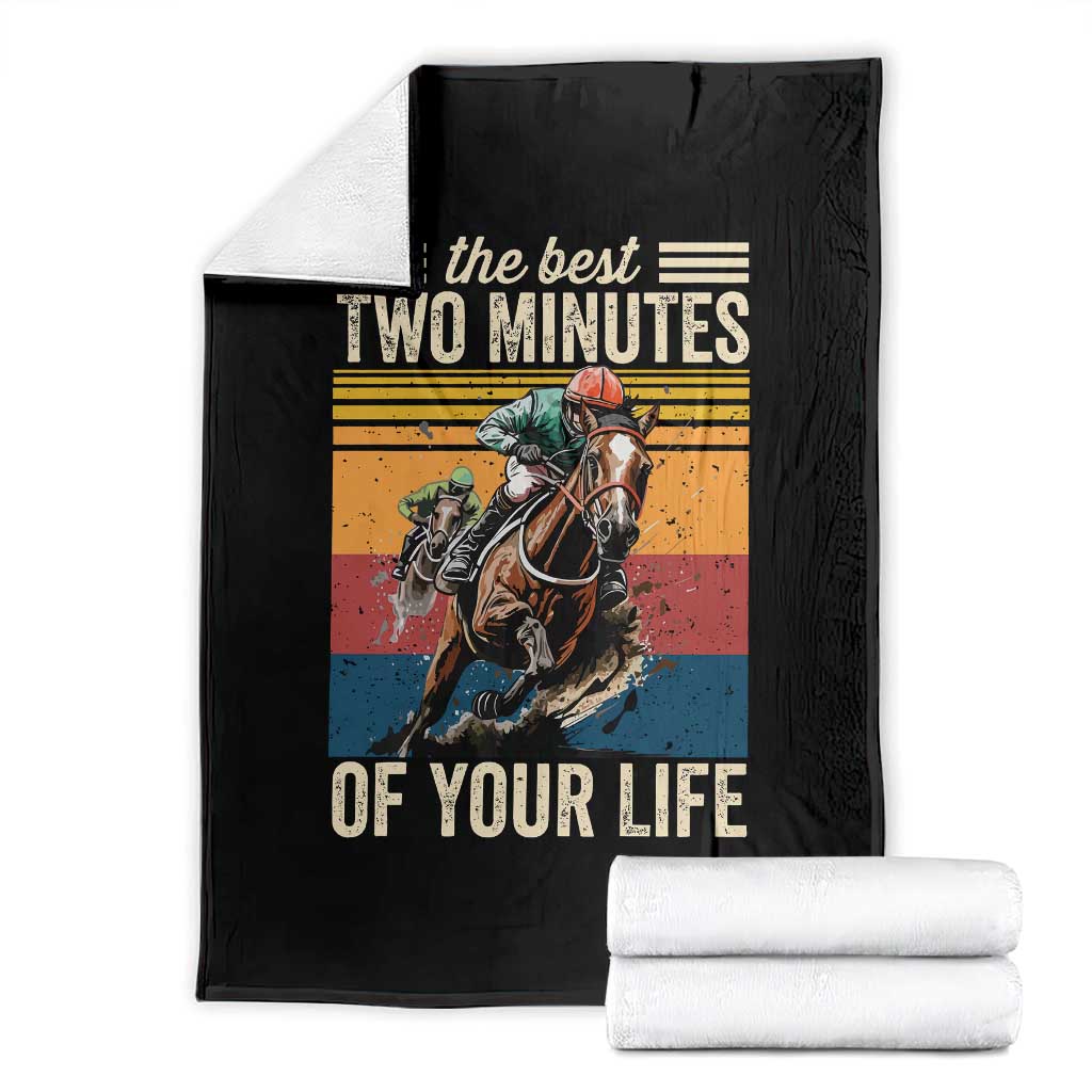 Horse Race Derby Throw Blanket The Best Two Minutes Of Your Life