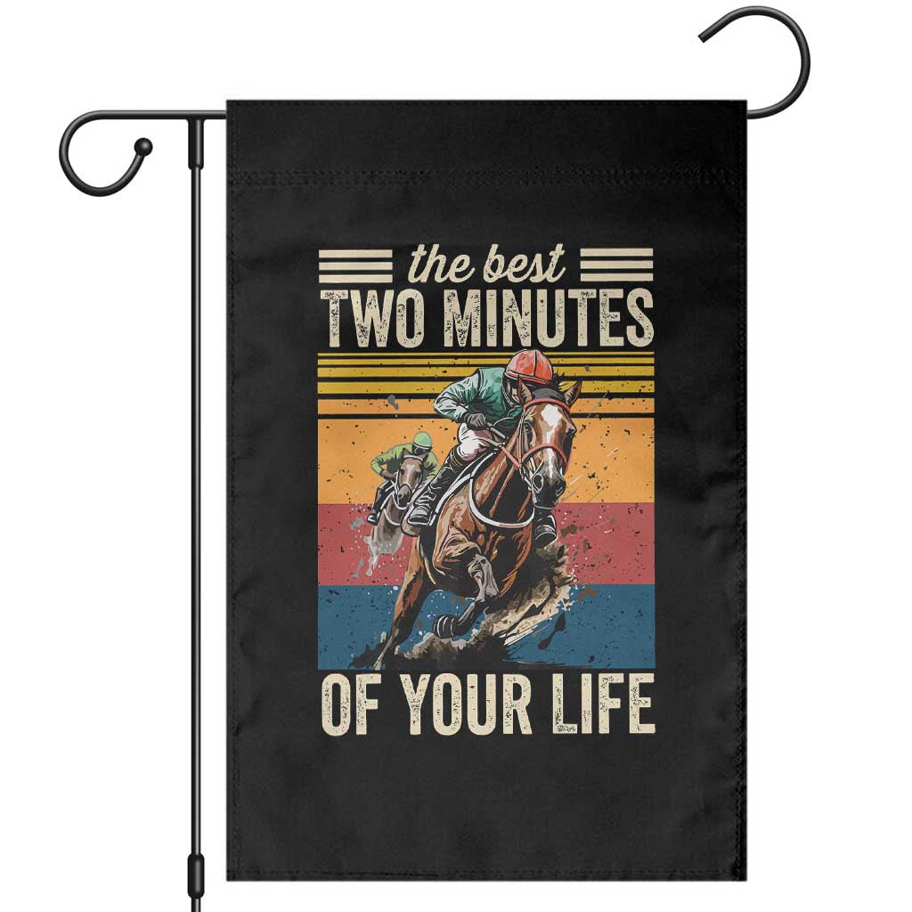 Horse Race Derby Garden Flag The Best Two Minutes Of Your Life