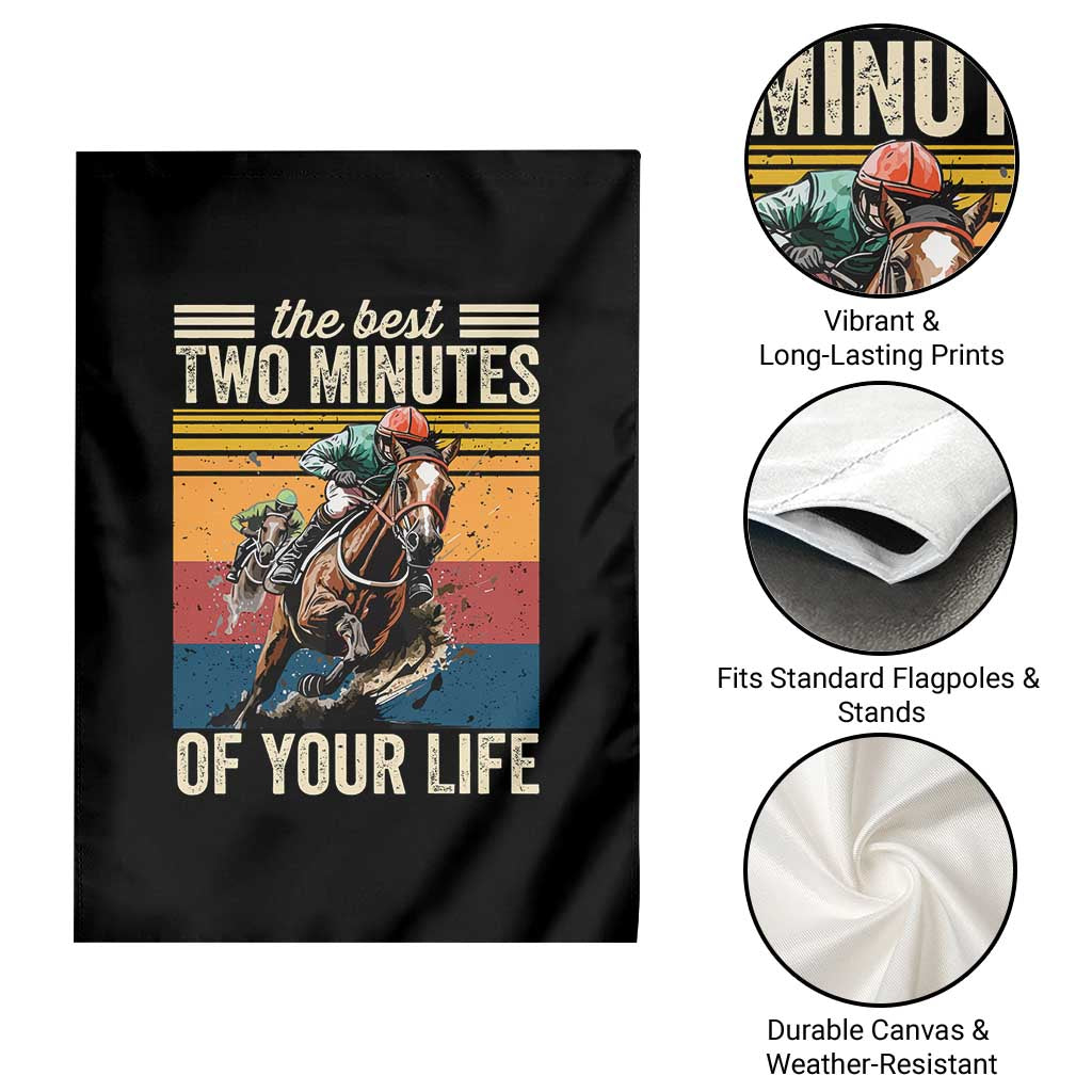 Horse Race Derby Garden Flag The Best Two Minutes Of Your Life