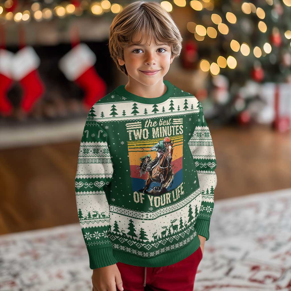 Horse Race Derby Ugly Christmas Sweater The Best Two Minutes Of Your Life