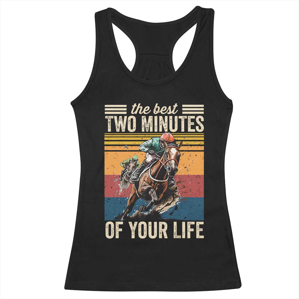 Horse Race Derby Racerback Tank Top The Best Two Minutes Of Your Life