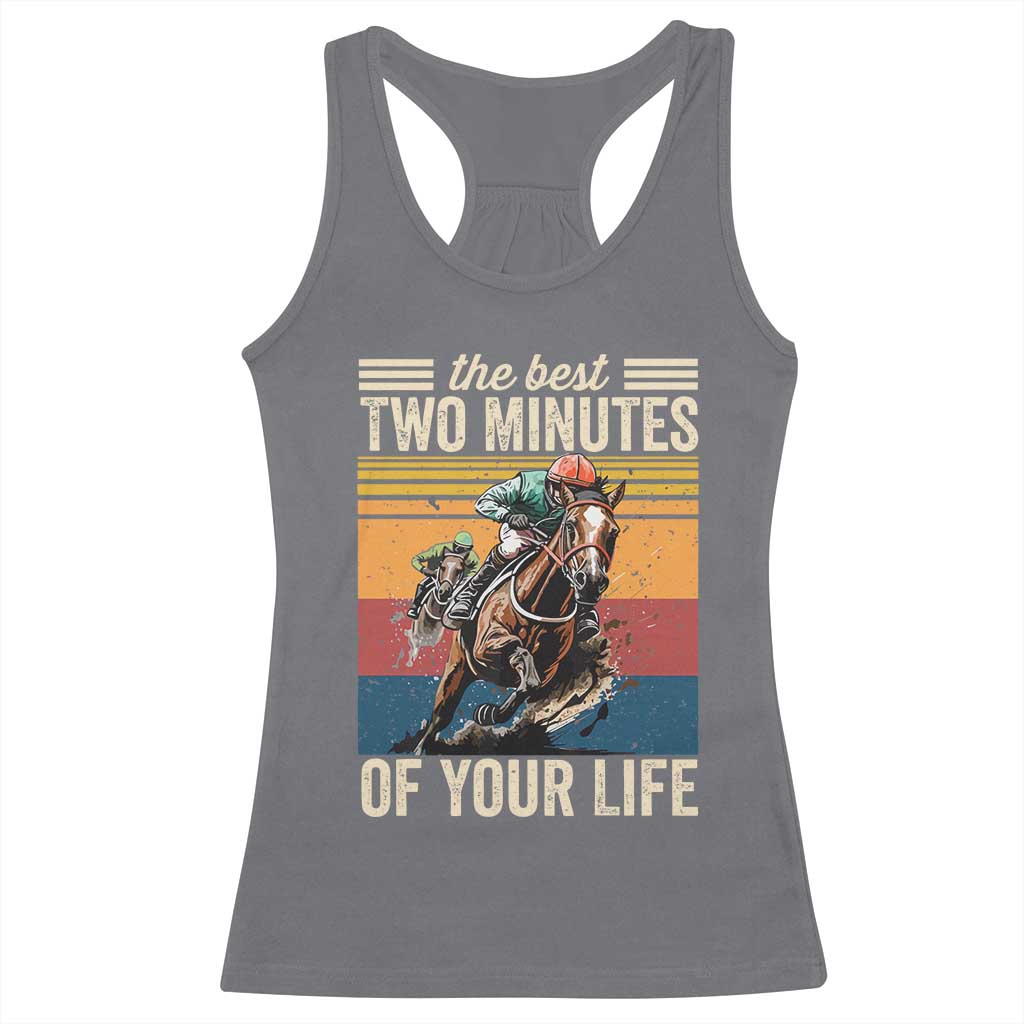 Horse Race Derby Racerback Tank Top The Best Two Minutes Of Your Life