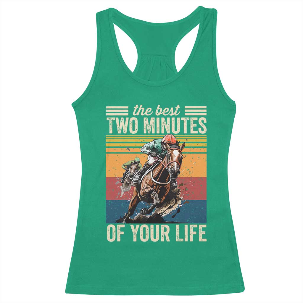 Horse Race Derby Racerback Tank Top The Best Two Minutes Of Your Life