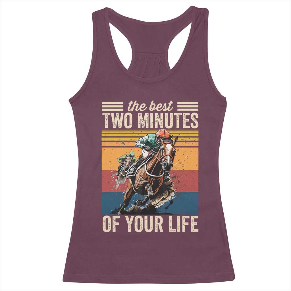Horse Race Derby Racerback Tank Top The Best Two Minutes Of Your Life
