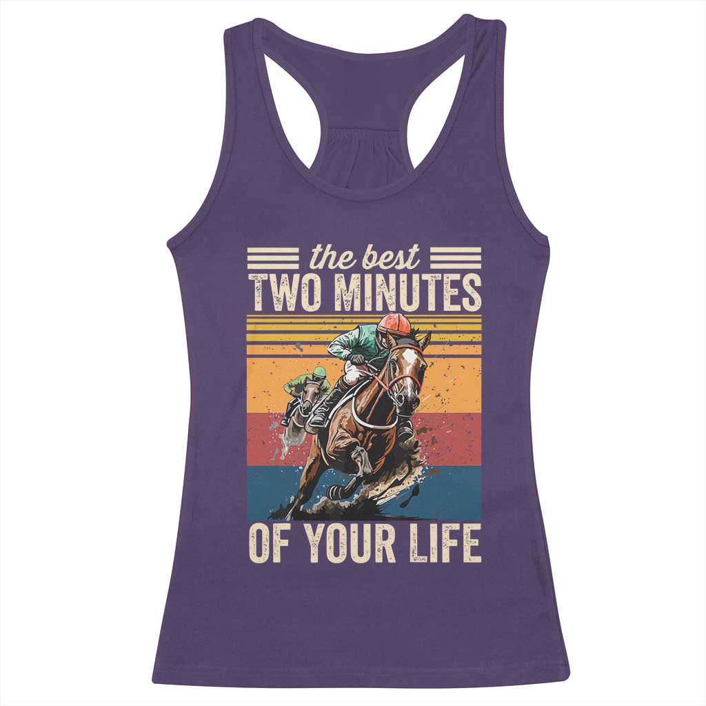 Horse Race Derby Racerback Tank Top The Best Two Minutes Of Your Life