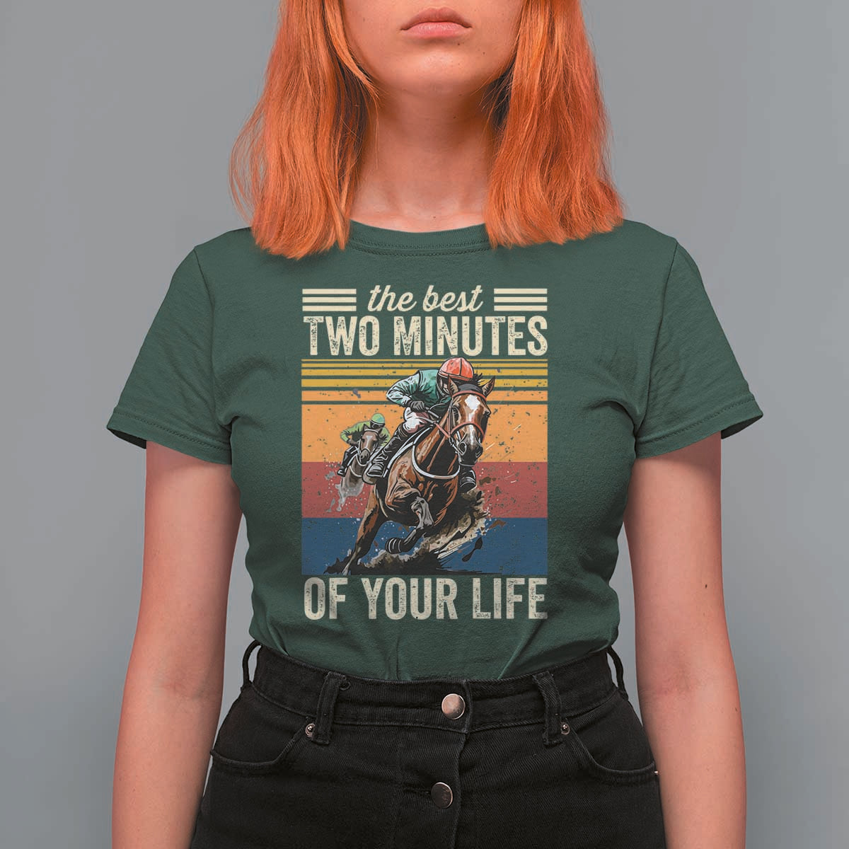 Horse Race Derby T Shirt For Women The Best Two Minutes Of Your Life