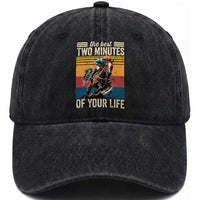 Horse Race Derby Washed Cotton Baseball Cap The Best Two Minutes Of Your Life