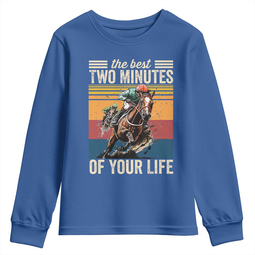 Horse Race Derby Youth Sweatshirt The Best Two Minutes Of Your Life