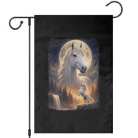 Horse Neighing To The Moon Garden Flag Vintage 90s Animal Horse Lover Equestrian