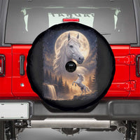 Horse Neighing To The Moon Spare Tire Cover Vintage 90s Animal Horse Lover Equestrian