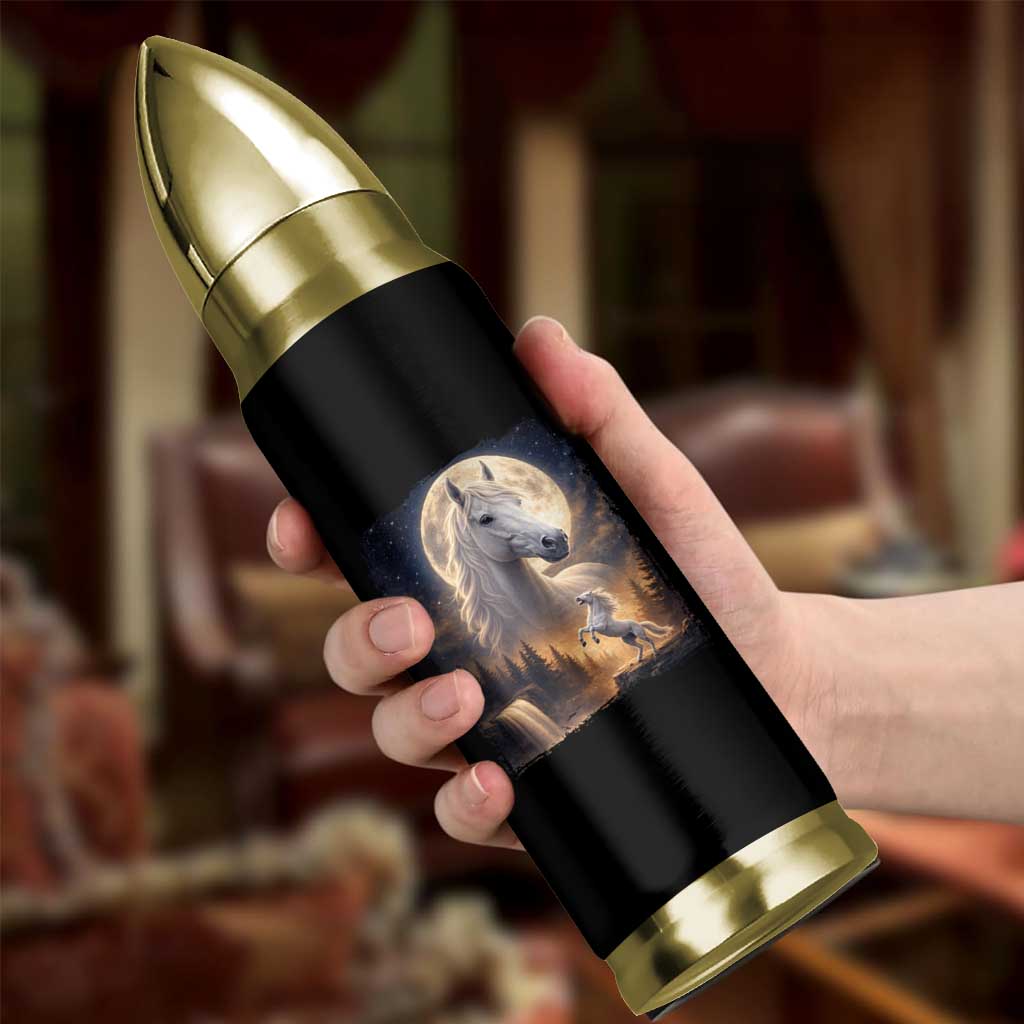 Horse Neighing To The Moon Bullet Tumbler Vintage 90s Animal Horse Lover Equestrian