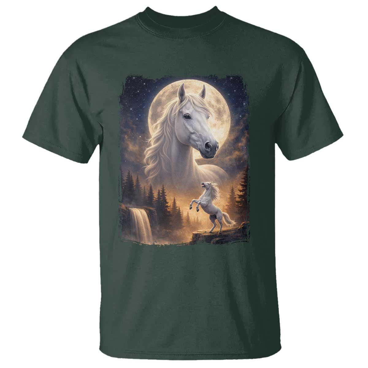 Horse Neighing To The Moon T Shirt Vintage 90s Animal Horse Lover Equestrian