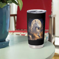 Horse Neighing To The Moon Tumbler Cup Vintage 90s Animal Horse Lover Equestrian