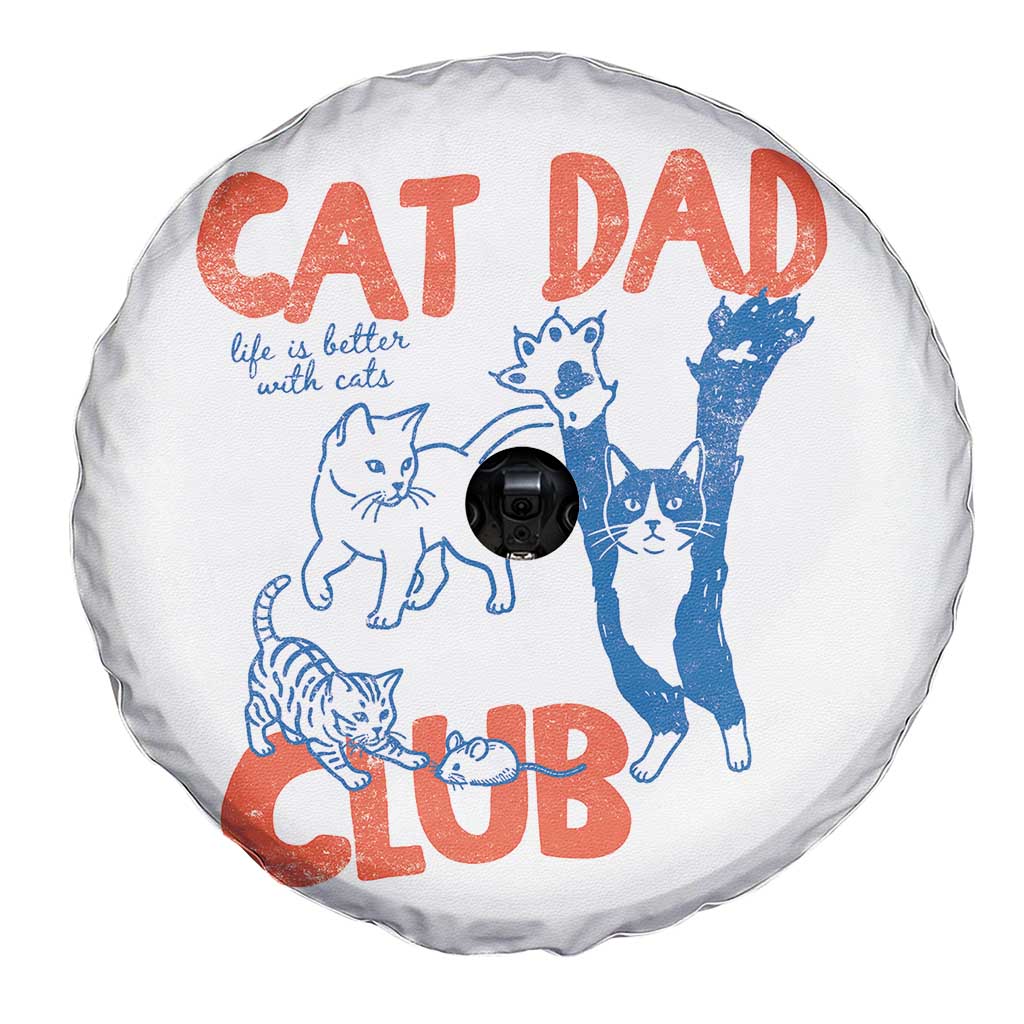 Cat Dad Club Spare Tire Cover Life is Better with Cats Fathers Day